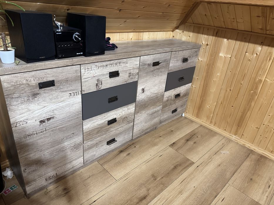 Zestaw mebli Black Red White MALCOLM