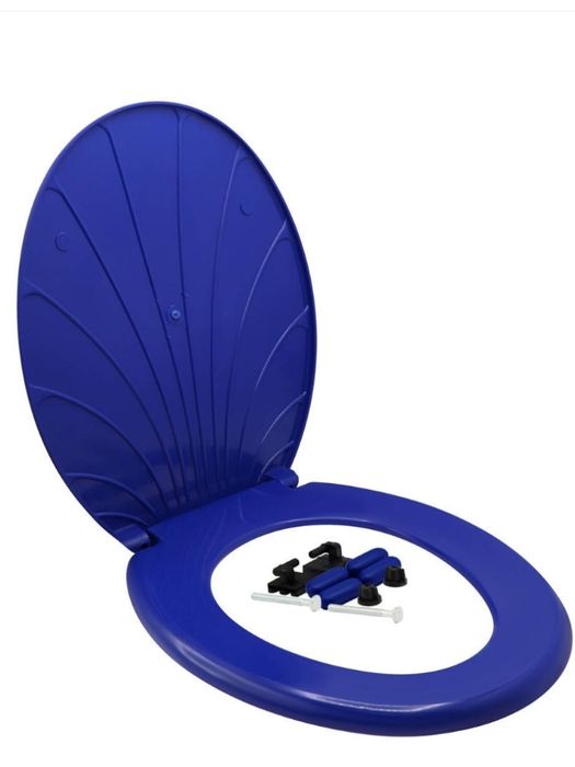 Сидіння для унітазу "Мушля" синє