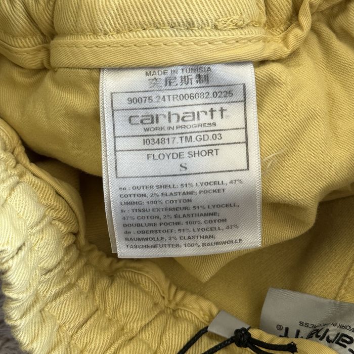 Calções Carhartt WIP Floyde em Amarelo - NOVOS Tamanho S