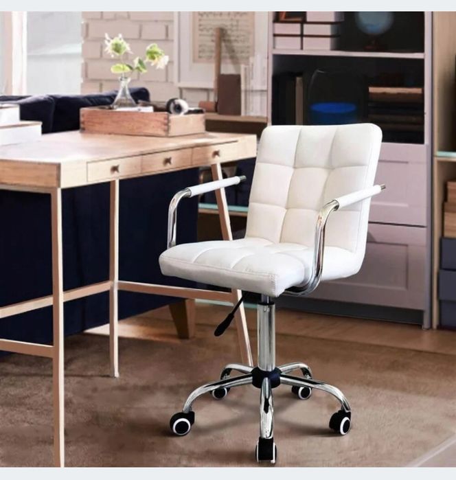 Fotel biały regulowany, biały. Super wygląd