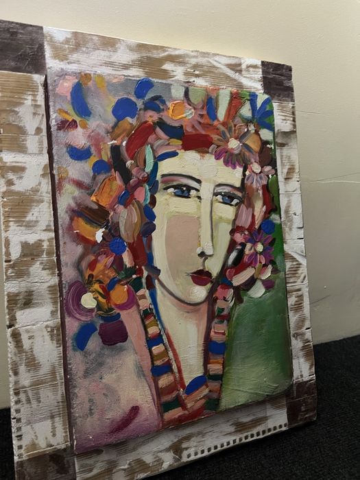 Авторська інтер’єрна картина — жіночий портрет, яскраві кольор