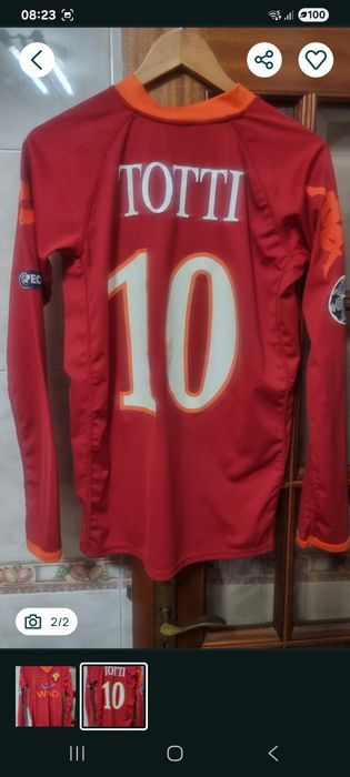 Camisola de jogo do  totti do roma