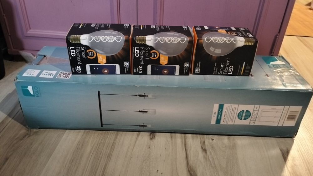 Lampa wisząca 3- ramienna + żarówki gratis