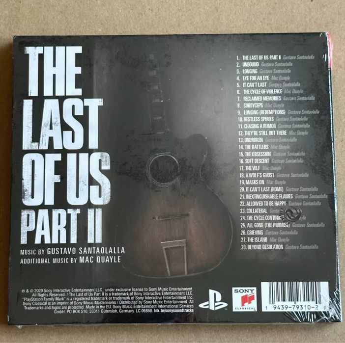 CD диск із піснями The Last Us Part ll. CD disk TLOU 2 music playlist