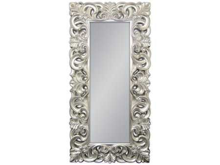 Lustro w srebrnej ramie 90x180 cm kryształowe