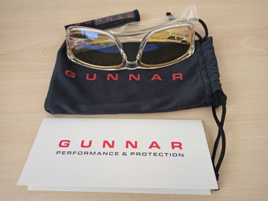 Gunnar Intercept Crystal Ambar óculos proteção computador