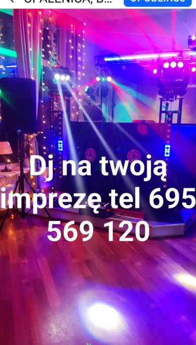 Nagłośnienie i oświetlenie Dj na impreze