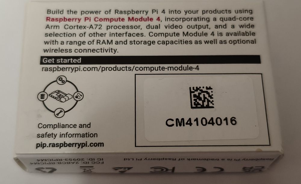 Raspberry compute module cm4104016
