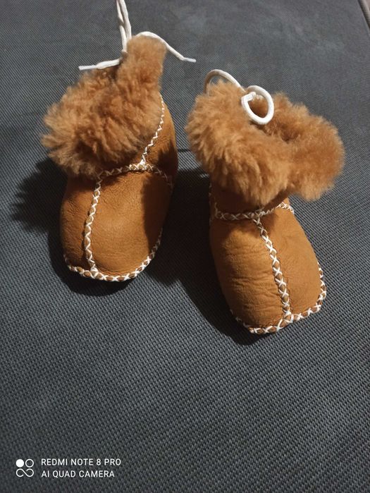 Шкіряні зимові пінетки 6-12 місяців