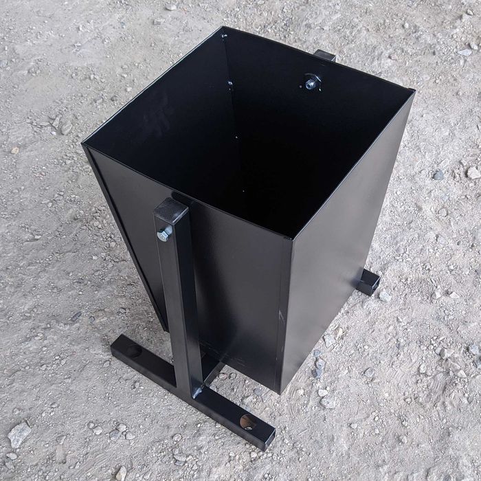 Урна для мусора, мусорка уличная квадратная переносная черная 27л