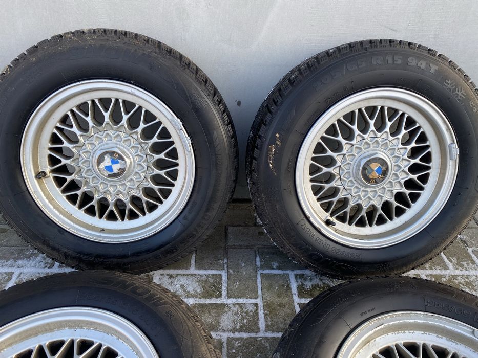 BMW E34 E32 E38 E39 alufelgi felgi aluminiowe 15” Opony 7-8mm ORYGINAL
