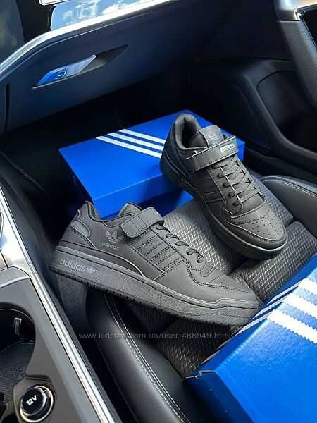 Чоловічі кросівки Adidas Forum 84 Low Black, нубук