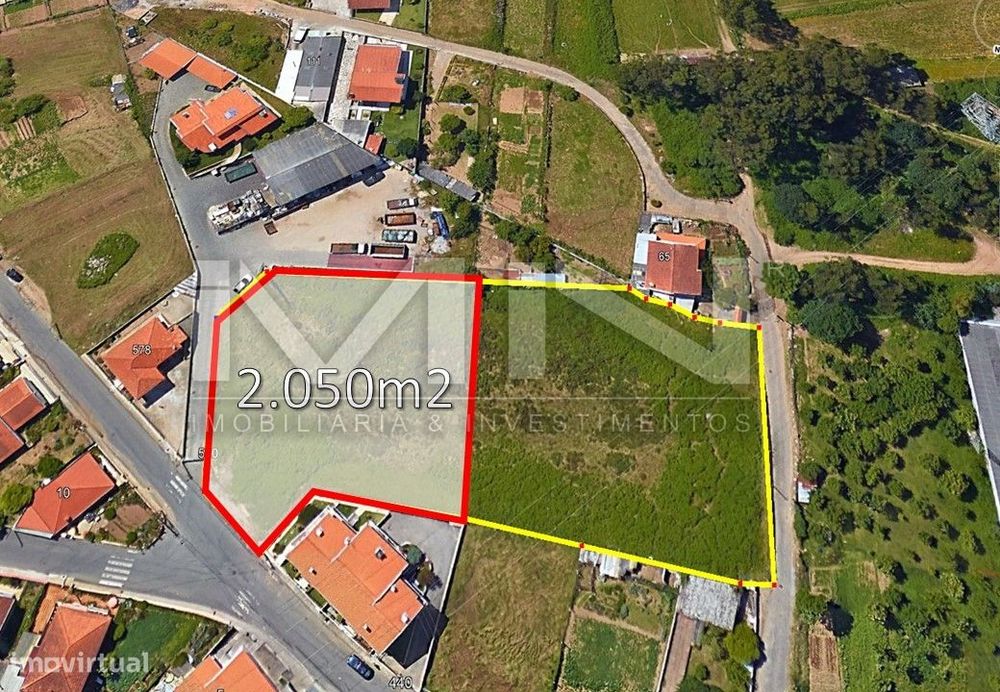 Terreno plano - 2.050m² - Viabilidade para casa Terrea