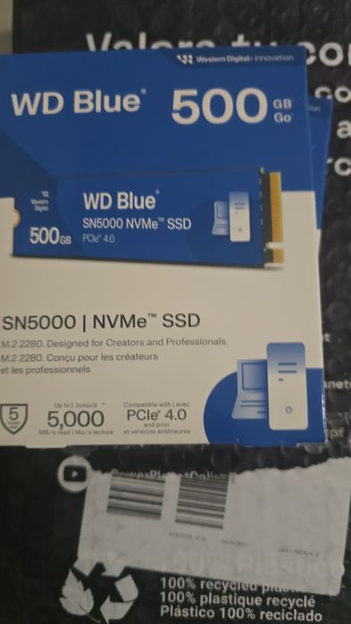 Disco SSD NVMe WD Blue  500 GB  – Novo e Selado