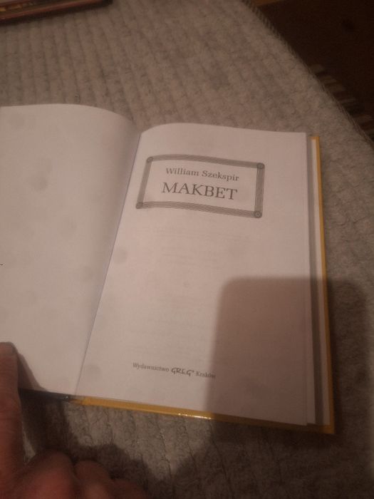 Makbet,książka,lektura,stan bardzo dobry.
