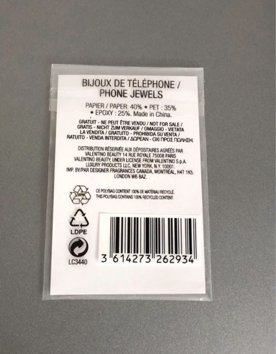 Valentino Beauty phone jewels naklejki wypukłe 3D na telefon