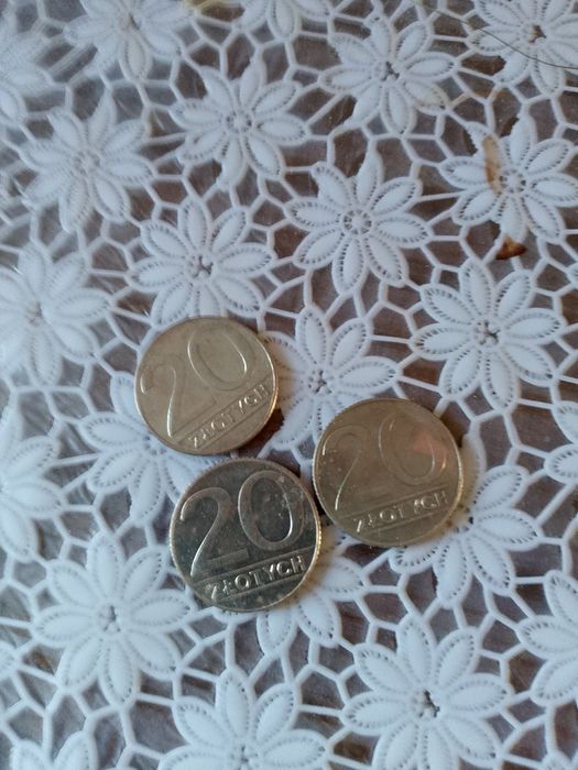 Moneta 20zł PRL trzy szt.