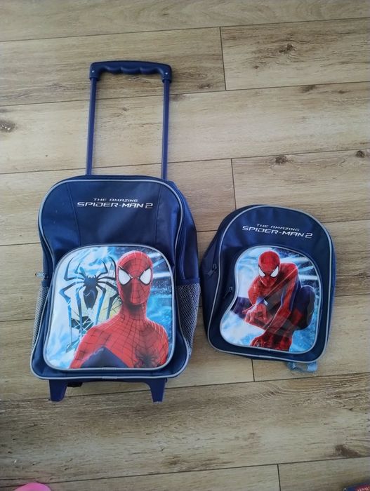 Zestaw wycieczkowy walizka i plecak wakacje dla chłopca Spiderman
