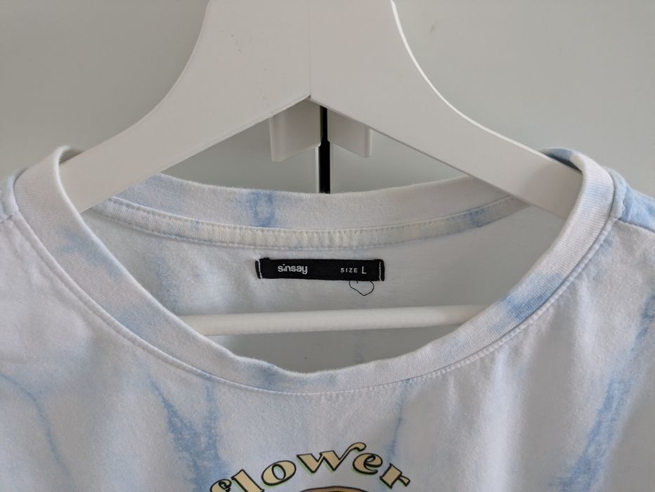 Bluzka crop top Sinsay biała * L