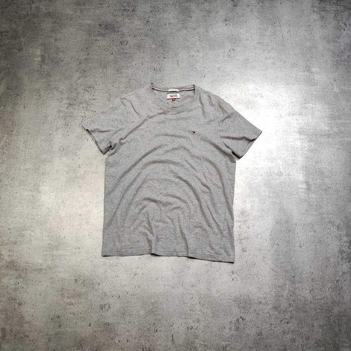 MĘSKA Klasyczna Elegancka Koszulka Małe Logo Tommy Hilfiger Jeans Haft