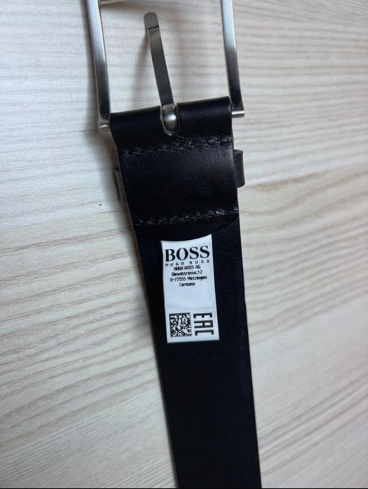 Pasek Hugo Boss 100% skóra naturalna — 90 cm — Oryginalny