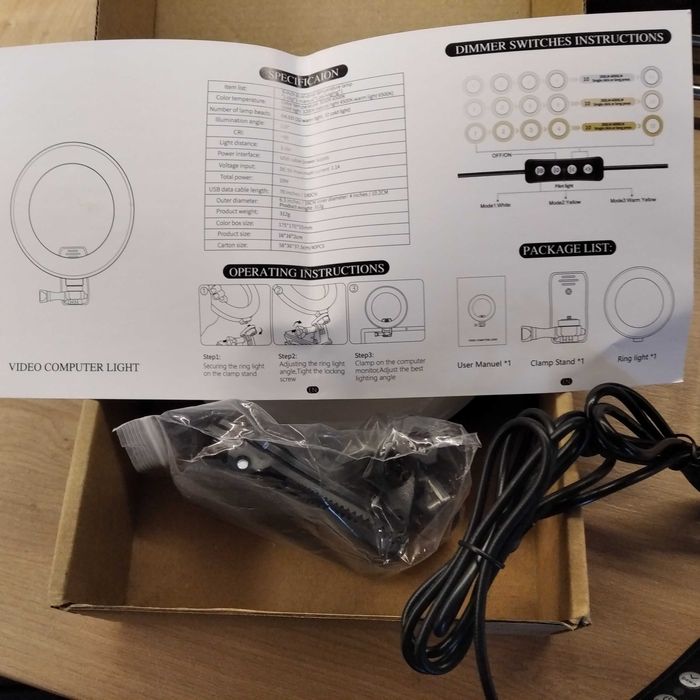 Lampa pierścień LED 2 sztuki