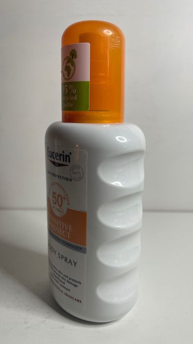 (121) Eucerin Sun Protection Sensitive Protect, spray ochronny do twarzy i ciała SPF50+, 200ml