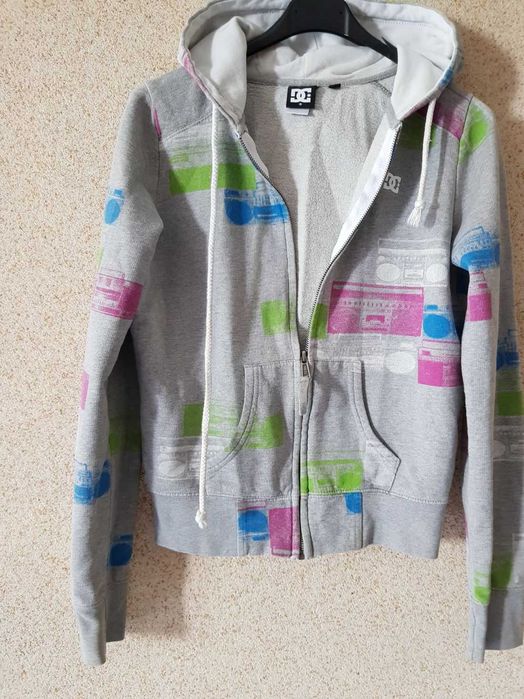 bluza DC oryginalna skate gramofony bumbox z kapturem zasuwana polar