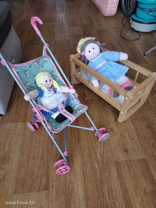 Кукла  коляска в'язання