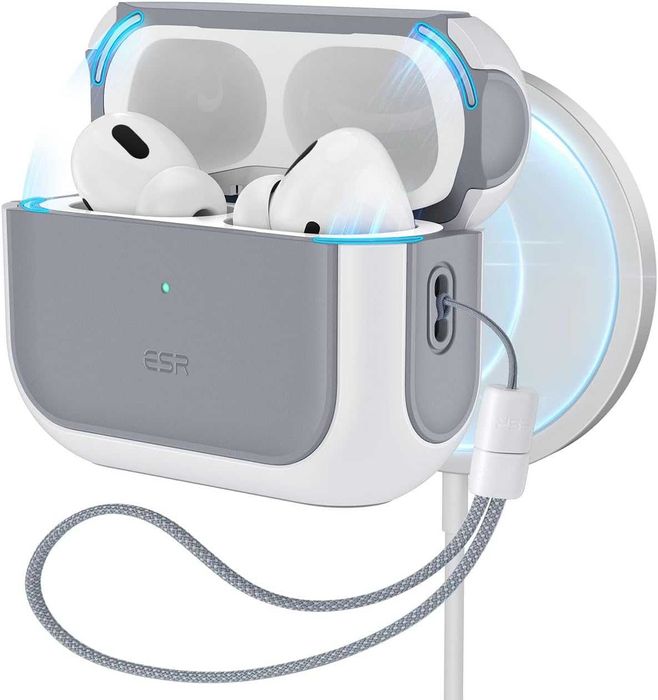 Белый чехол ESR Orbit Hybrid HaloLock MagSafe Чехол для AirPods Pro 3
