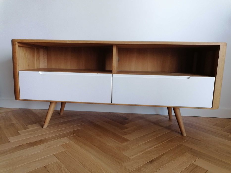 Komoda szafka rtv sideboard lity dąb  (dania danish loft mid century)