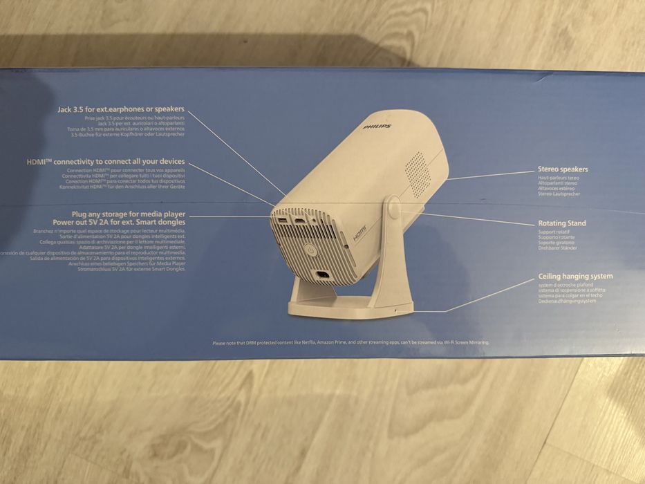 Projektor Philips Neopix 250 Smart Biały NOWY