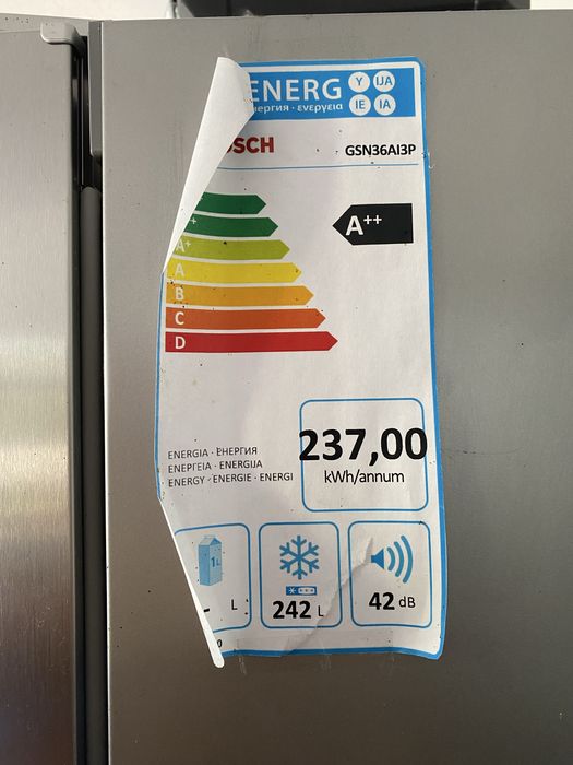 Arca vertical Bosch A++ GSN36AI3P