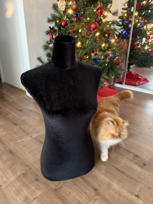 Busto de Costura Feminino Novo Veludo Preto