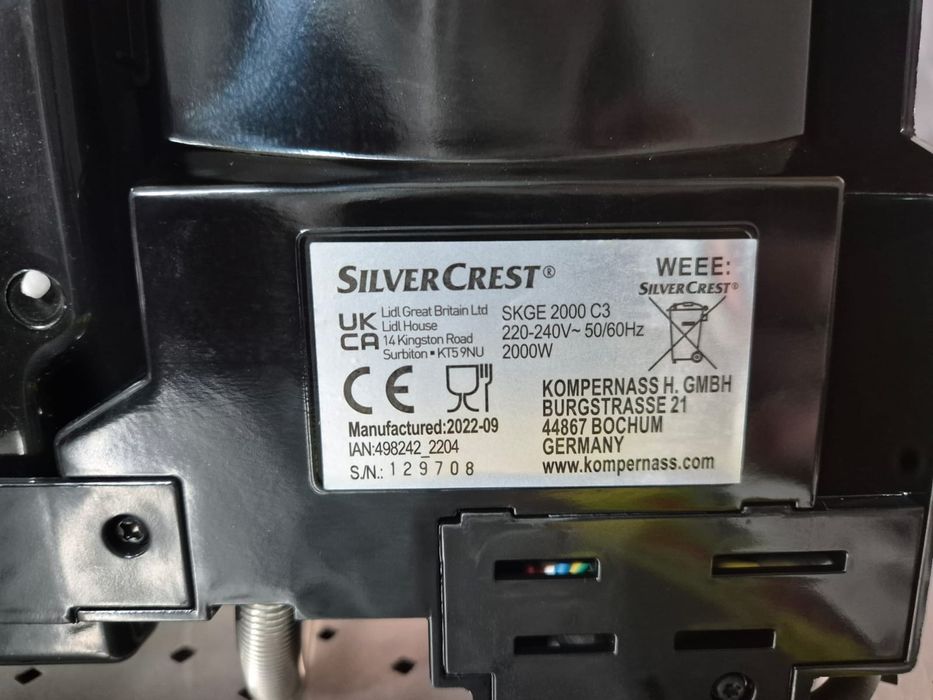 Контактний гриль прижимний Silvercrest SKGE 2000 C3