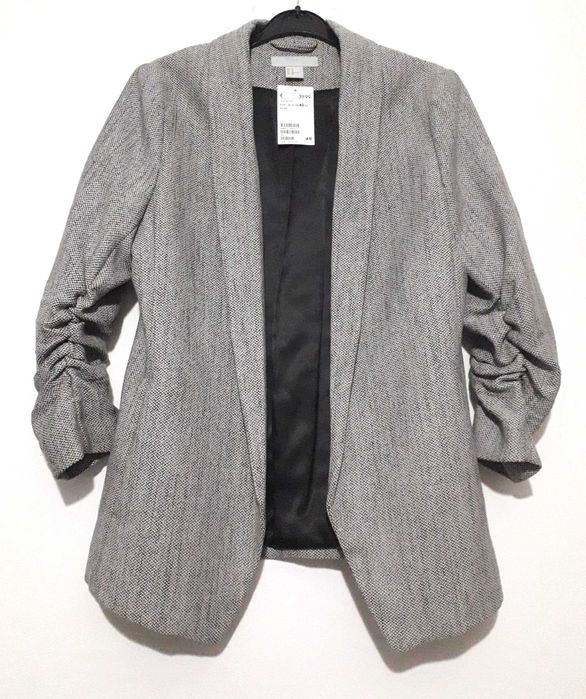 Blazer com manga enrugada H&M T: 40 (pequeno) Novo com etiqueta
