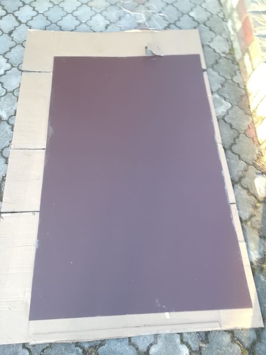 Arkusz blachy ocynkowanej - 125x200cm, ciemny brąz, matowa