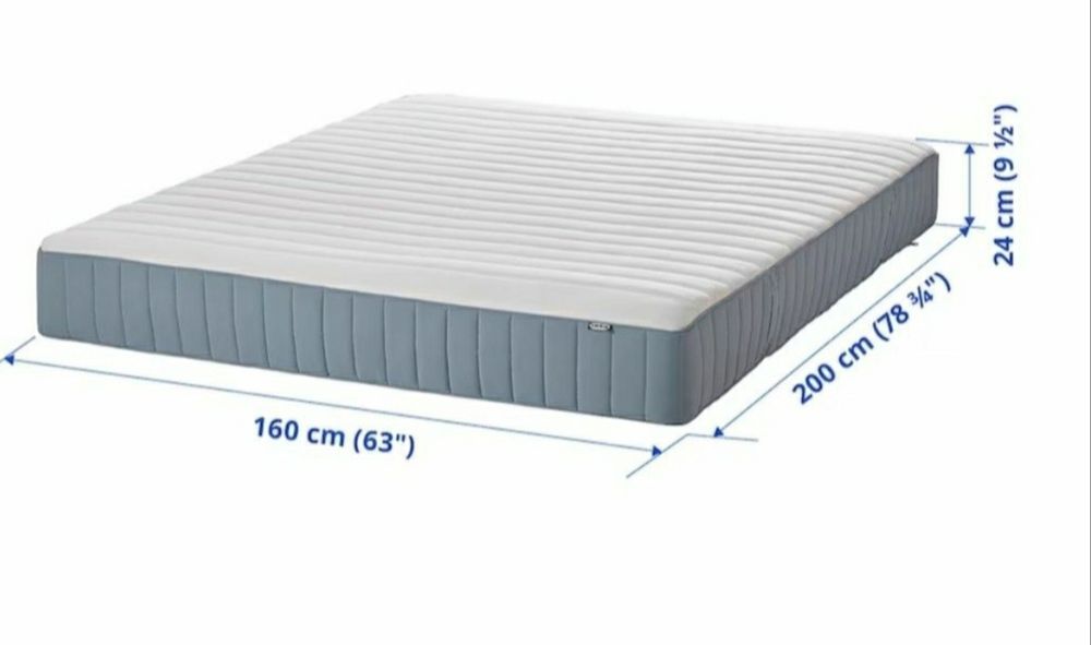 Nowy!!! Materac 160x200 Valevag średnio twardy