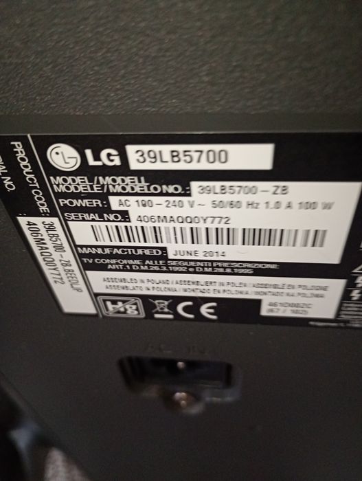 Telewizor LG 39 LB 5700