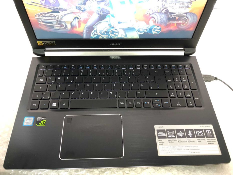 ІГРОВИЙ Acer A715-71G 15.6" i5-7300HQ GTX1050 2Gb DDR 16Gb SSD512 bat≈4г