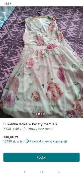 Sukienki damskie nie noszone