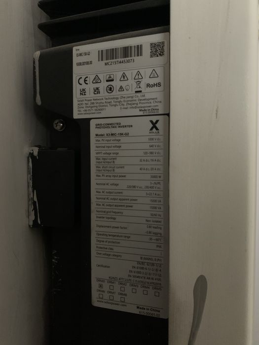 Продам вживаний мережевий Інвертор SolaX 15
