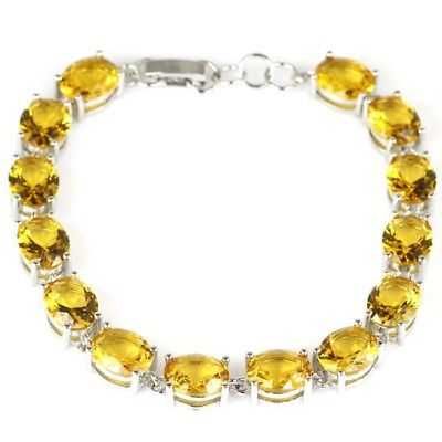 Bransoletka srebro 925 pozłacane 14k Cytryn