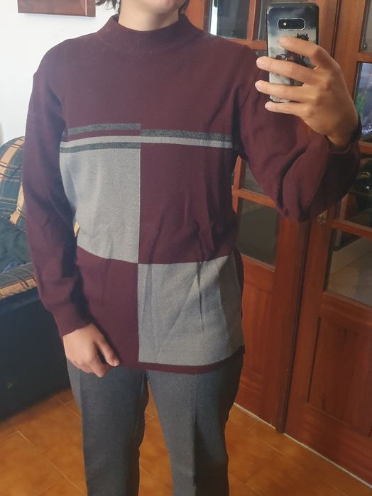 Camisola lã comprida