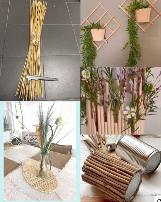 Zestaw 50 szt 80 cm 0,3-0,4 cm patyki paliki bambus DIY