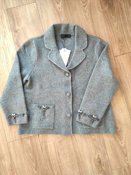 Marynarka Zara XL z domieszką wełny