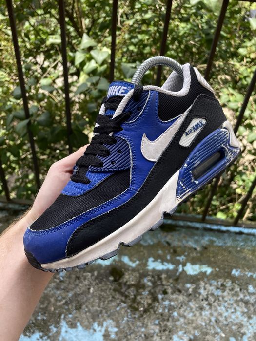 Klasyczne sneakersy damskie / młodzieżowe Nike Air Max 90 r. 37,5 czarne niebieskie