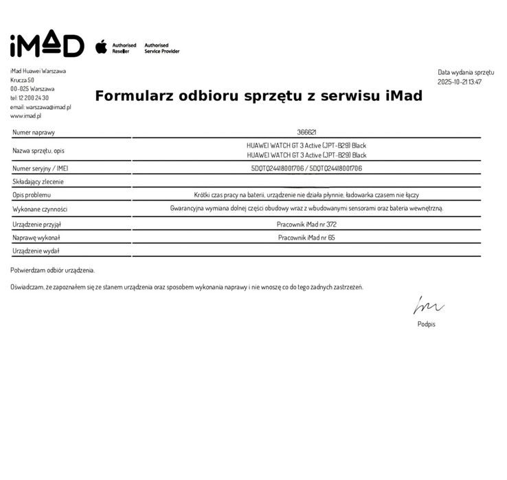 ‼️Huawei Watch GT 3 46mm po gruntownym serwisie ‼️