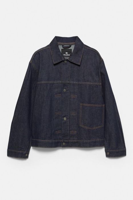 Джинсова куртка-тракер з кишенею pullandbear