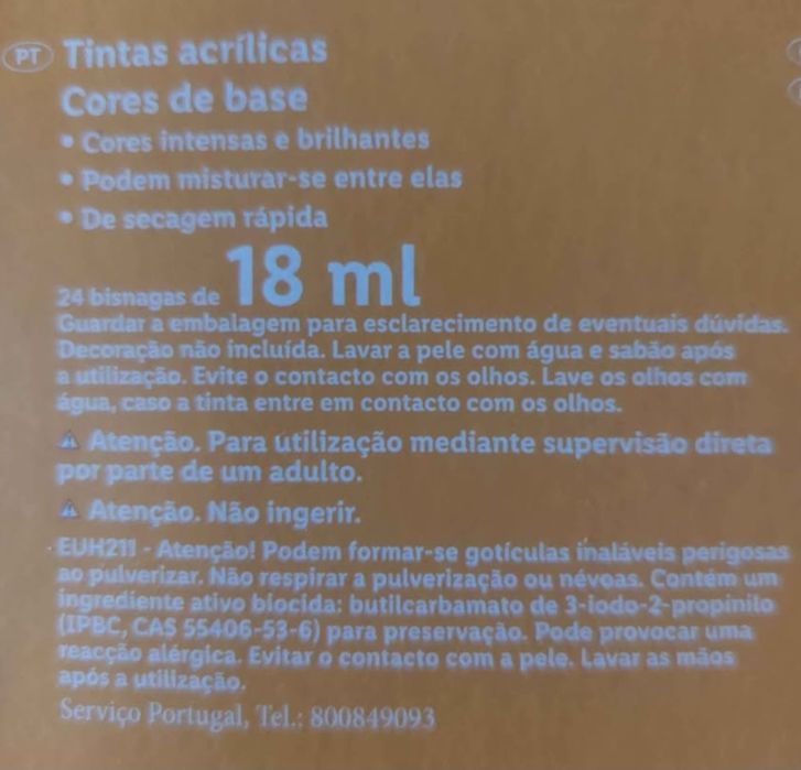 Pack 24 tintas acrílicas NOVO